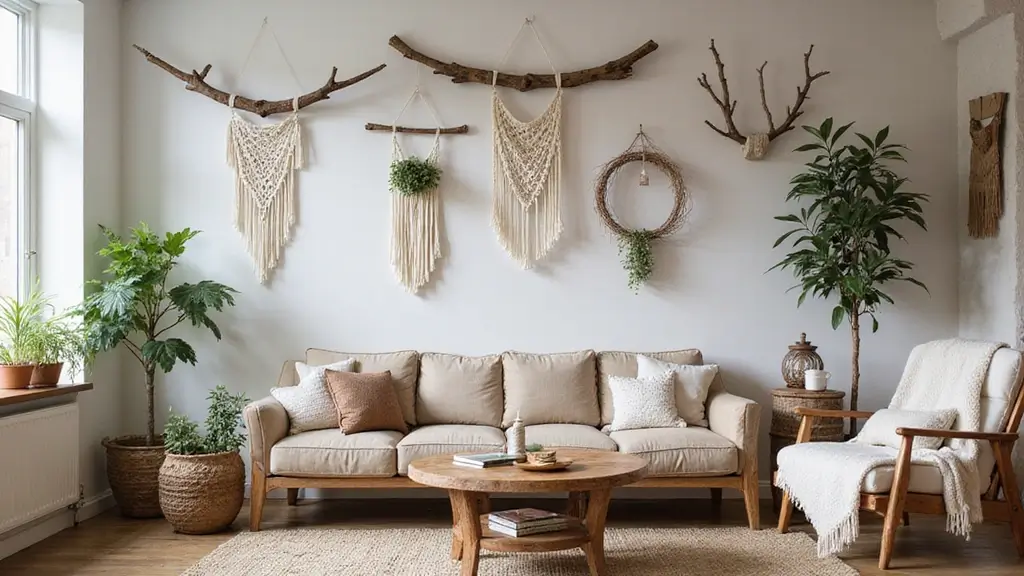 15 increíbles formas de usar ramas de árbol en tu decoración bohemia que no conocías