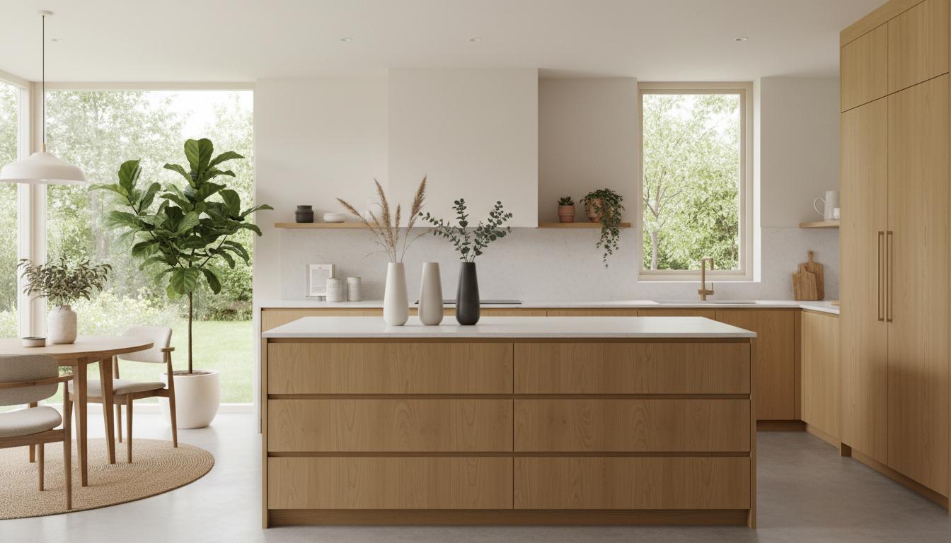 Cocina Japandi Blanca y Madera: 10 Ideas Elegantes y Fáciles de Copiar