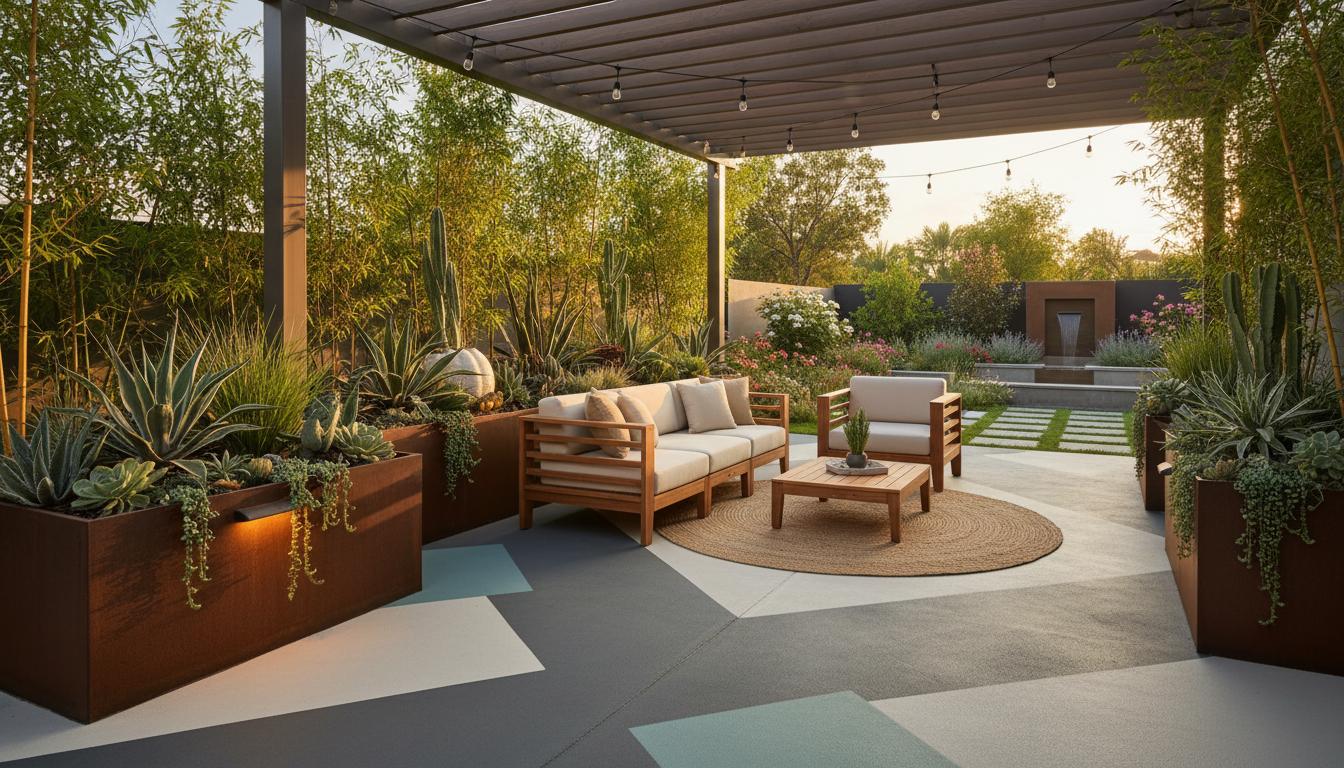 Patios de cemento bonitos y sencillos: 11 diseños fáciles de copiar (descubre el #3)