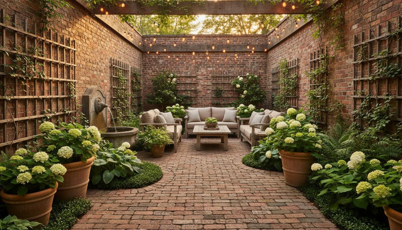 Jardín de Ladrillo: El Secreto de los Diseñadores para un Patio con Estilo Rústico Moderno